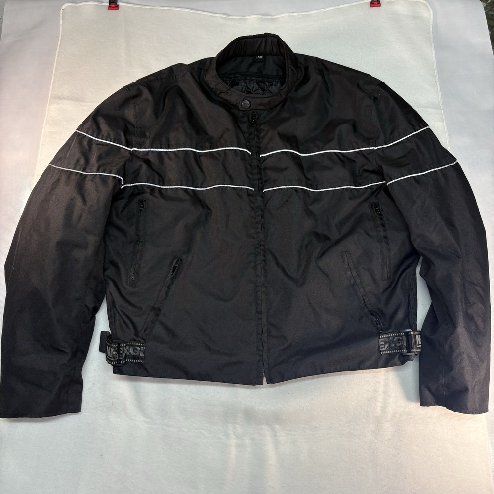 NexGen Men's Nylon Motorcycle Jacket w/ Reflective Piping Size 6XL‎